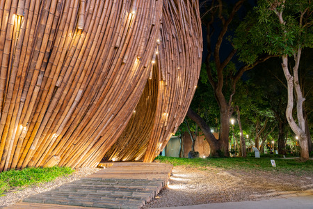 Taichung, DEC 20: Night view of A Seed from the Sky of Taichung World Flora Exposition on DEC 20, 2018 at Taichungのeditorial素材