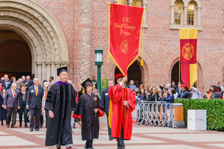 Los Angeles, MAY 10: Graduation Ceremony of University of Southern California on MAY 10, 2019 at Los...
