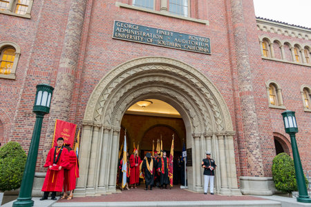 Los Angeles, MAY 10: Graduation Ceremony of University of Southern California on MAY 10, 2019 at Los...