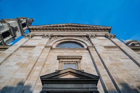 Exterior view of the St. Stephen's Basilica church at Budapest, Hungaryの写真素材