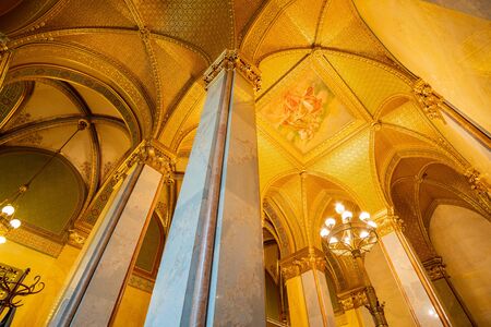 Budapest, NOV 9: Interior view of the Hungarian Parliament Building on NOV 9, 2018 at Budapest, Hungaryのeditorial素材