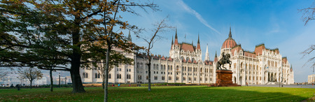 Exterior view of the Hungarian Parliament Building at Budapest, Hungaryのeditorial素材