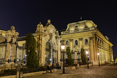 Night view of the famous Buda Castle at Budapest, Hungaryのeditorial素材