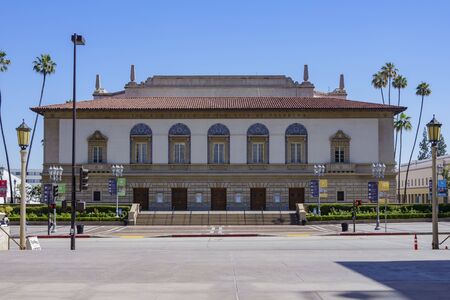 Pasadena, JUN 23: Afternoon exterior view of the Auditorium on JUN 23, 2019 at Pasadena, Californiaのeditorial素材