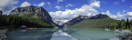 The beautiful  Lake Louise and mountains at Banff, Canadaのeditorial素材