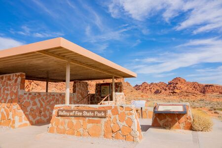 Beautiful landscape around Valley of Fire State Park at Nevadaの写真素材