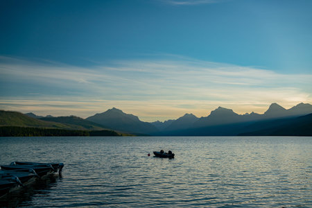 sunrise of the Lake Mcdonald at Glacier National Park, Montana