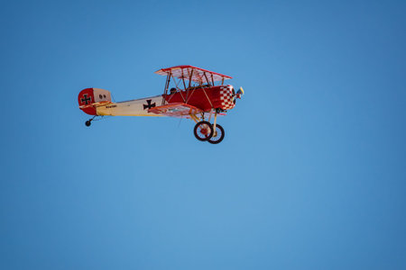 Las Vegas, NOV 17:  Boeing-Stearman Model 75 demo in USAF Air show at Nellis Air Force Base on NOV...