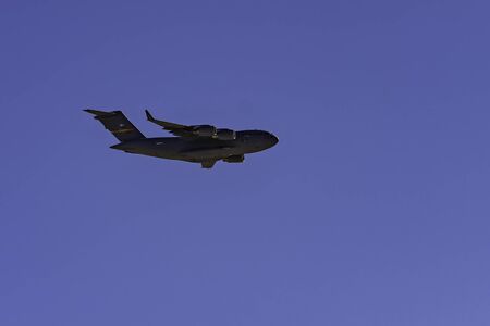 Las Vegas, NOV 17:  C-17 transport plane demo in USAF Air show at Nellis Air Force Base on NOV 17, 2019 at Las Vegas, Nevadaのeditorial素材
