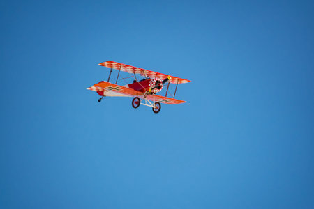 Las Vegas, NOV 17:  Boeing-Stearman Model 75 demo in USAF Air show at Nellis Air Force Base on NOV...