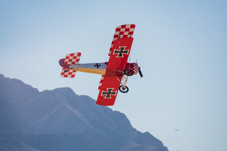 Las Vegas, NOV 17:  Boeing-Stearman Model 75 demo in USAF Air show at Nellis Air Force Base on NOV...