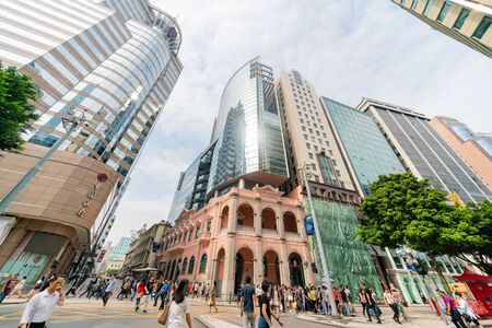 Macau, OCT 19: Afternoon cityscape of some busy area on OCT 19, 2019 at Macau, Chinaのeditorial素材
