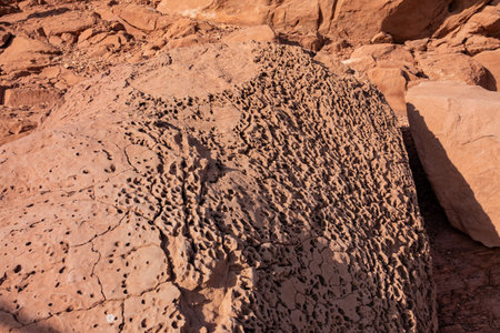 Rocks of the Meteor Crater Natural Landmark at Arizona