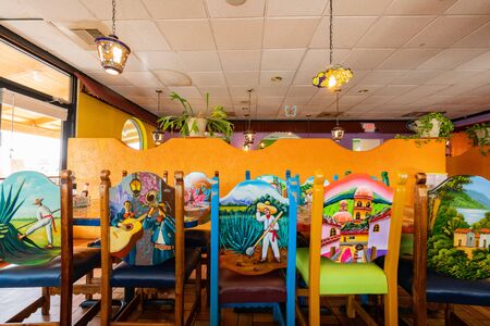 Page, AUG 13: Interior view of a Mexican style restaurant on AUG 13, 2018 at Page, Arizonaのeditorial素材