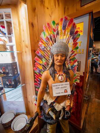 Utah, AUG 14: Interior view of a gift shop of the Old Bryce Town on AUG 14, 2018 at Utahのeditorial素材