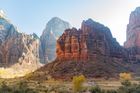Beautiful landscape of Angels Landing around Zion National Park at Utah