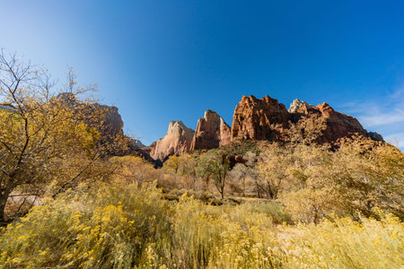 Beautiful autumn landscape around Zion National Park at Utah
