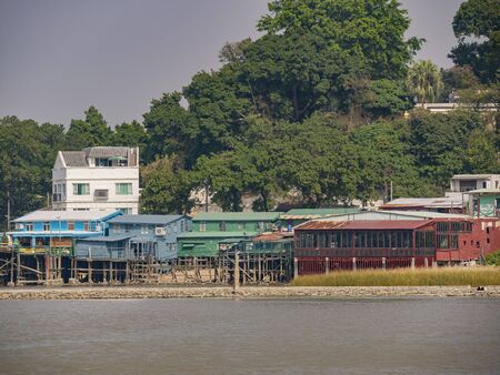Afternoon sunny view of the ancient fishing village atの写真素材