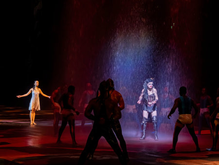 Macau, DEC 25: The House of Dancing Water performance in The City of Dreams on DEC 25, 2013 at...