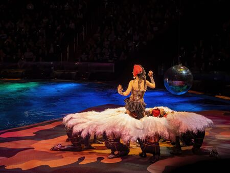 Macau, DEC 25: The House of Dancing Water performance in The City of Dreams on DEC 25, 2013 at Macau, Chinaのeditorial素材