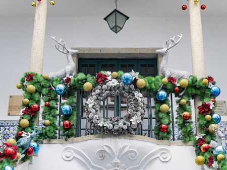 Macau, DEC 25: Interior view of The Christmas decoration in city hall on DEC 25, 2013 at Macau, Chinaのeditorial素材