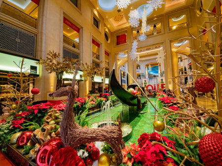 Las Vegas, DEC 17:  Interior view of The The Palazzo Casino on DEC 17, 2019 at Las Vegas, Nevadaのeditorial素材