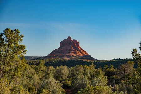 Sunny view of the beautiful landscape of Sedona at Arizonaの写真素材