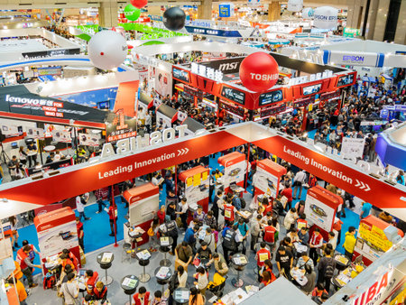 Taipei, DEC 8: Aerial view of the famous computer hardware show in World Trade Center on DEC 8, 2013...