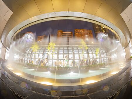 Taipei, DEC 1: Night view of the Daan Forest Park metro station on DEC 1, 2013 at Taipei, Taiwanのeditorial素材