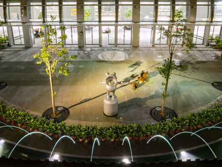 Taipei, NOV 28: Night view of the Daan Forest Park metro station on NOV 28, 2013 at Taipei, Taiwanのeditorial素材