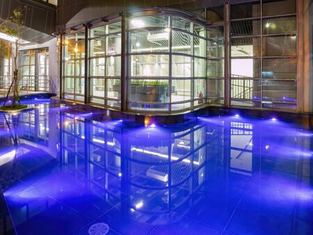 Taipei, NOV 28: Night view of the Daan Forest Park metro station on NOV 28, 2013 at Taipei, Taiwanのeditorial素材