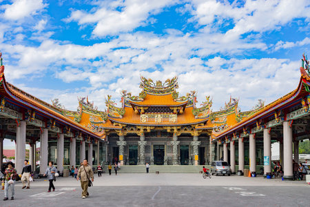 Yunlin, NOV 24: Exterior view of the Santiaolun Haiqing Temple on NOV 24, 2013 at Yunlin, Taiwan
