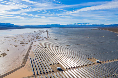 Aerial view of Nevada Solar One at Boulder City, Nevada