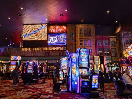 Las Vegas, DEC 28: Interior view of the New York New York Hotel & Casino on DEC 28, 2019 at Las Vegas, Nevadaのeditorial素材