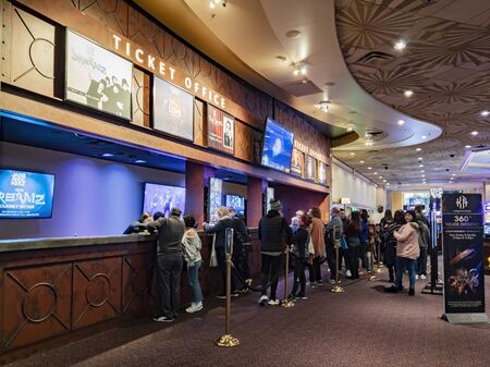 Las Vegas, DEC 28: Ticket Office of the famous MGM Grand on DEC 28, 2019 at Las Vegas, Nevadaのeditorial素材