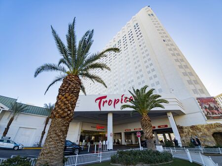 Las Vegas, DEC 28: Exterior view of the famous Tropicana Casino on DEC 28, 2019 at Las Vegas, Nevadaのeditorial素材
