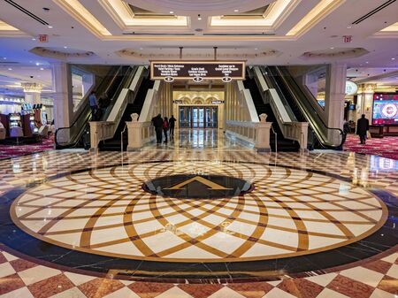 Las Vegas, JAN 1: Interior view of the famous Venetian casino on JAN 1, 2020, at Las Vegas, Nevadaのeditorial素材