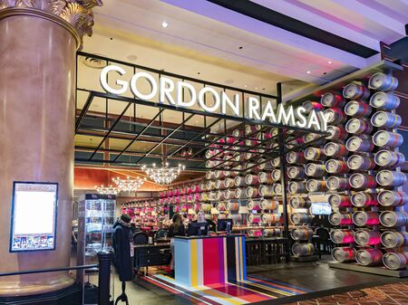 Las Vegas, JAN 1: Gordon Ramsay restaurant of Caesars Palace on JAN 1, 2020, at Las Vegas, Nevadaのeditorial素材