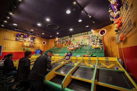 Las Vegas, JAN 4: Horse racing gambling machine in the famous Circus Circus Hotel & Casino on JAN 4, 2020 at Las Vegas, Nevadaのeditorial素材