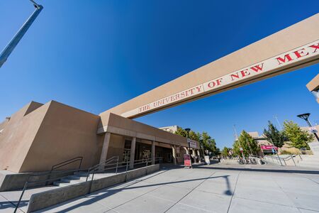 Albuquerque, OCT 7: Sunny view of the beautiful campus of The University of New Mexico on OCT 7, 2019 at Albuquerqueのeditorial素材