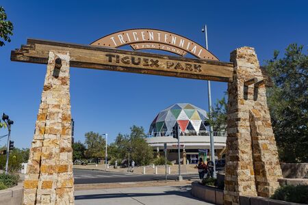 Albquerque, OCT 5: Entrance of the Tigux Park on OCT 5, 2019 at Albquerque, New Mexicoのeditorial素材