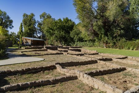 Morning view of the historical trail at Los Alamos, New Mexicoのeditorial素材