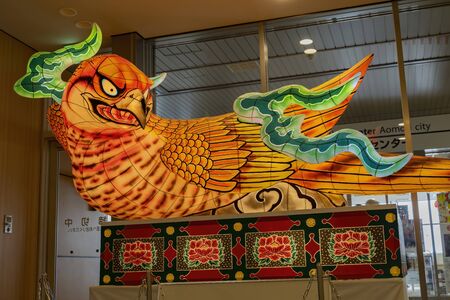 Aomori, OCT 25: Big paper statue used in the traditional event on OCT 25, 2019 at Aomori, Japanのeditorial素材