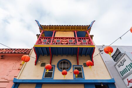 Los Angeles, Jan 16: Central plaza of Chinatown on JAN 16, 2020 at Los Angeles, Californiaのeditorial素材