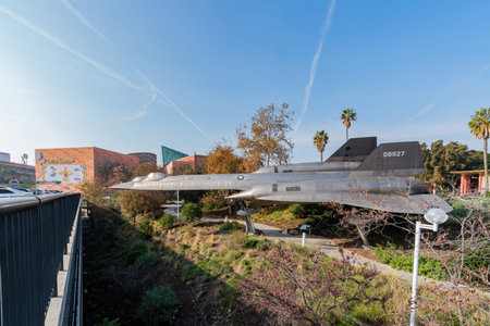 Los Angeles, Jan 15: Afternoon sunny view of Lockheed A-12 Trainer on JAN 15, 2020 at Los Angeles,...