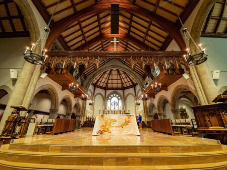 Pasadena, JAN 16: Interior view of the All Saints Episcopal Church on JAN 16, 2020 at Pasadena, Californiaのeditorial素材