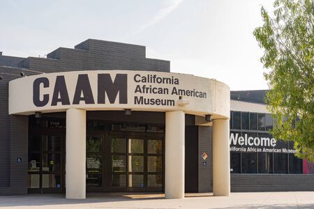 Los Angeles, Jan 15: Exterior view of the California African American Museum on JAN 15, 2020 at Los Angeles, Californiaのeditorial素材