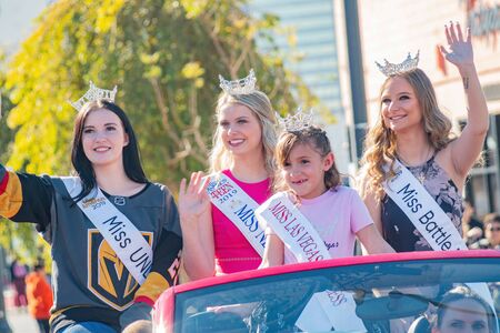 Las Vegas, JAN 25:  Morning sunny view of the Art District parade on JAN 25, 2020 at Las Vegas, Nevadaのeditorial素材