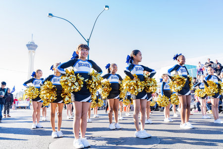 Las Vegas, JAN 25:  Morning sunny view of the Art District parade on JAN 25, 2020 at Las Vegas,...