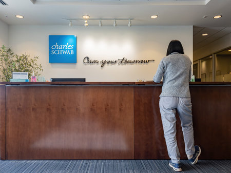 Henderson, JAN 17: Interior view of the Charles Schwab on JAN 17, 2020 at Henderson, Nevada